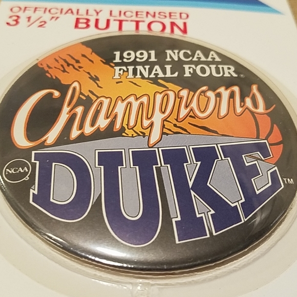 NWT Vintage Duke 1991 Final Four Champs button - Picture 2 of 3